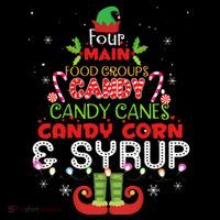 Four Main Food Groups Elf Buddy Christmas Pajama  Tank Top thumb 6
