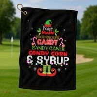 Four Main Food Groups Elf Buddy Christmas Pajama  Golf Towel thumb 1