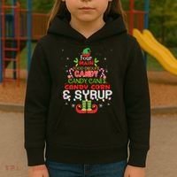 Four Main Food Groups Elf Buddy Christmas Pajama  Kids Hoodie thumb 3