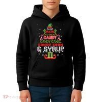 Four Main Food Groups Elf Buddy Christmas Pajama  Kids Hoodie thumb 4