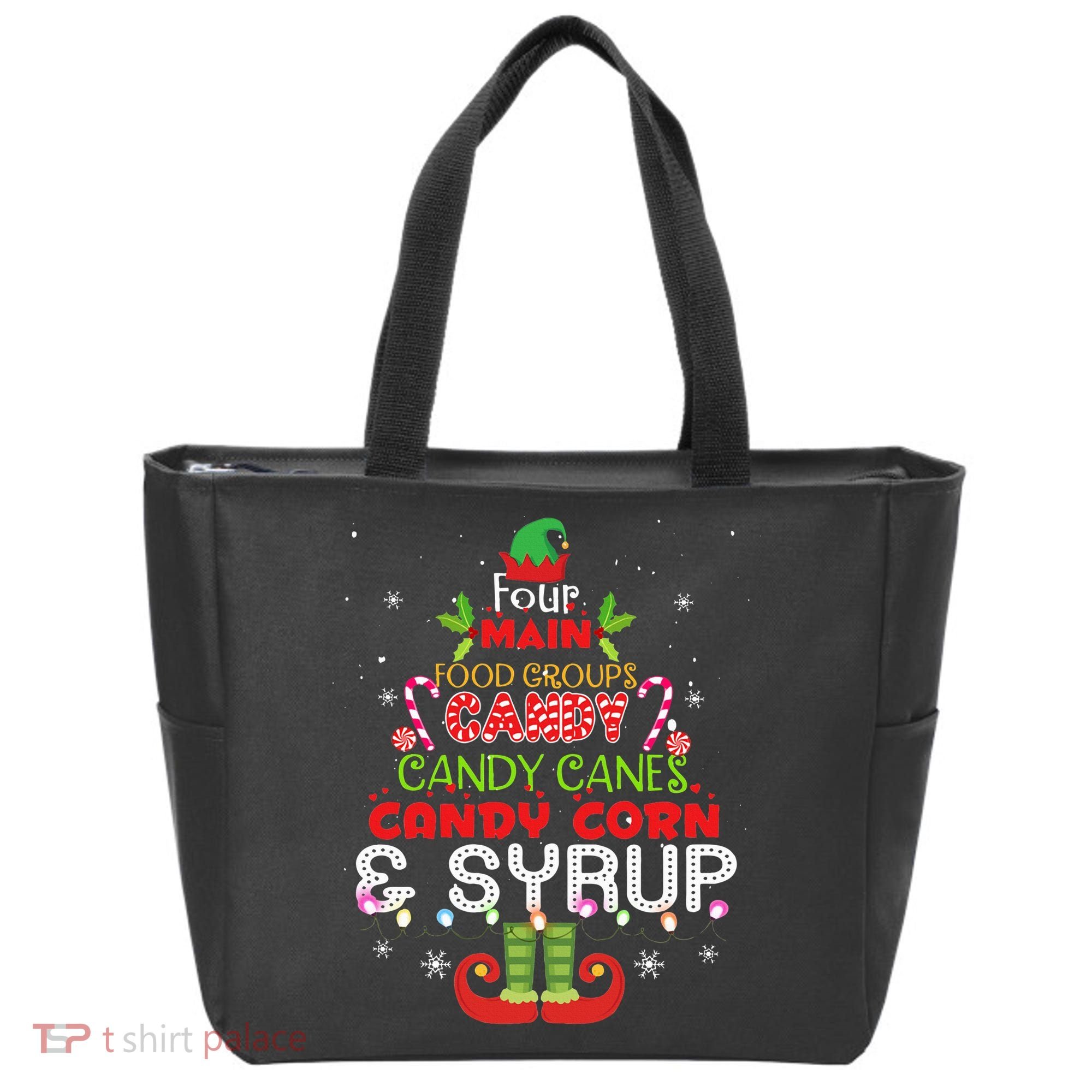 Four Main Food Groups Elf Buddy Christmas Pajama  Tote Bag