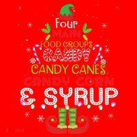 Four Main Food Groups Elf Buddy Christmas Pajama  Santa Hat thumb 1