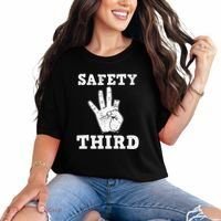 Funny Missing Finger Safety Third Fireworks July 4th Joke Comfort Colors T-Shirt thumb 0