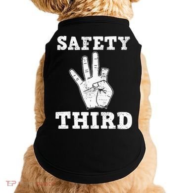 Funny Missing Finger Safety Third Fireworks July 4th Joke Doggie Tank