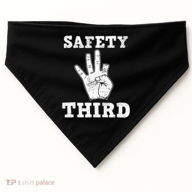 Funny Missing Finger Safety Third Fireworks July 4th Joke USA-Made Doggie Bandana