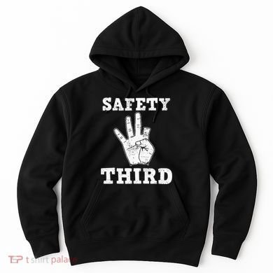 Funny Missing Finger Safety Third Fireworks July 4th Joke Hoodie