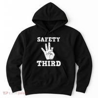 Funny Missing Finger Safety Third Fireworks July 4th Joke Hoodie thumb 0
