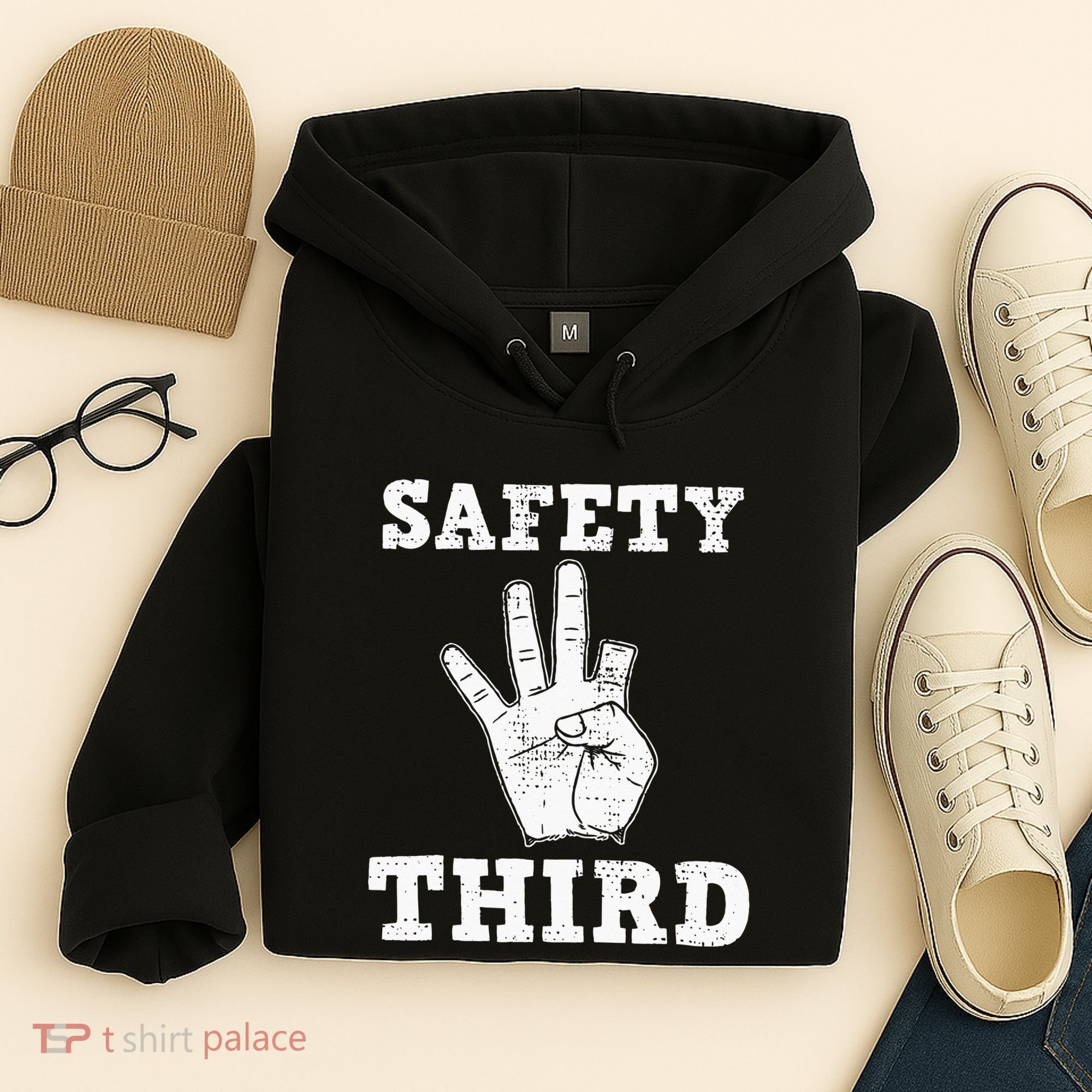 Funny Missing Finger Safety Third Fireworks July 4th Joke Hoodie
