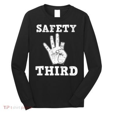 Funny Missing Finger Safety Third Fireworks July 4th Joke Long Sleeve Shirt