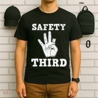Funny Missing Finger Safety Third Fireworks July 4th Joke T-Shirt thumb 6