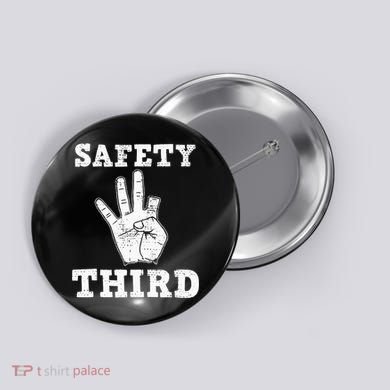 Funny Missing Finger Safety Third Fireworks July 4th Joke Button