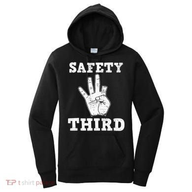 Funny Missing Finger Safety Third Fireworks July 4th Joke Women's Hoodie