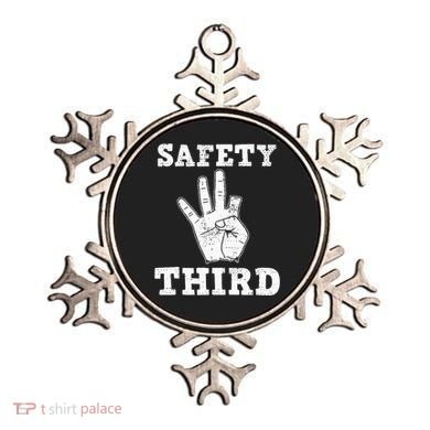 Funny Missing Finger Safety Third Fireworks July 4th Joke Ornament