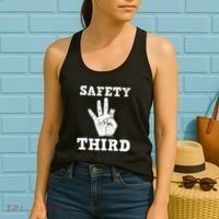 Funny Missing Finger Safety Third Fireworks July 4th Joke Women's Tank Top thumb 2