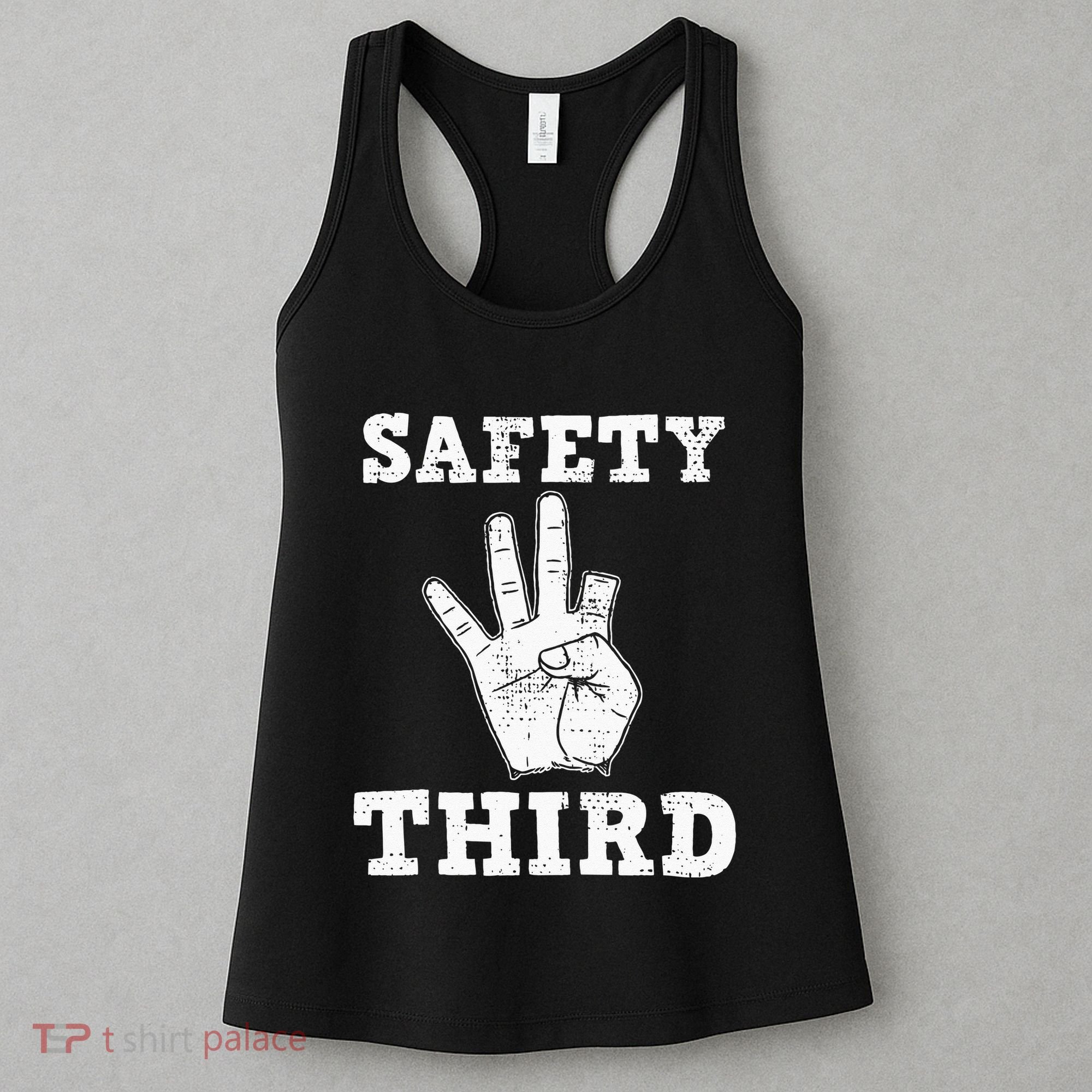 Funny Missing Finger Safety Third Fireworks July 4th Joke Women's Tank Top