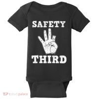 Funny Missing Finger Safety Third Fireworks July 4th Joke Baby Bodysuit thumb 0