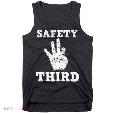 Funny Missing Finger Safety Third Fireworks July 4th Joke Tank Top