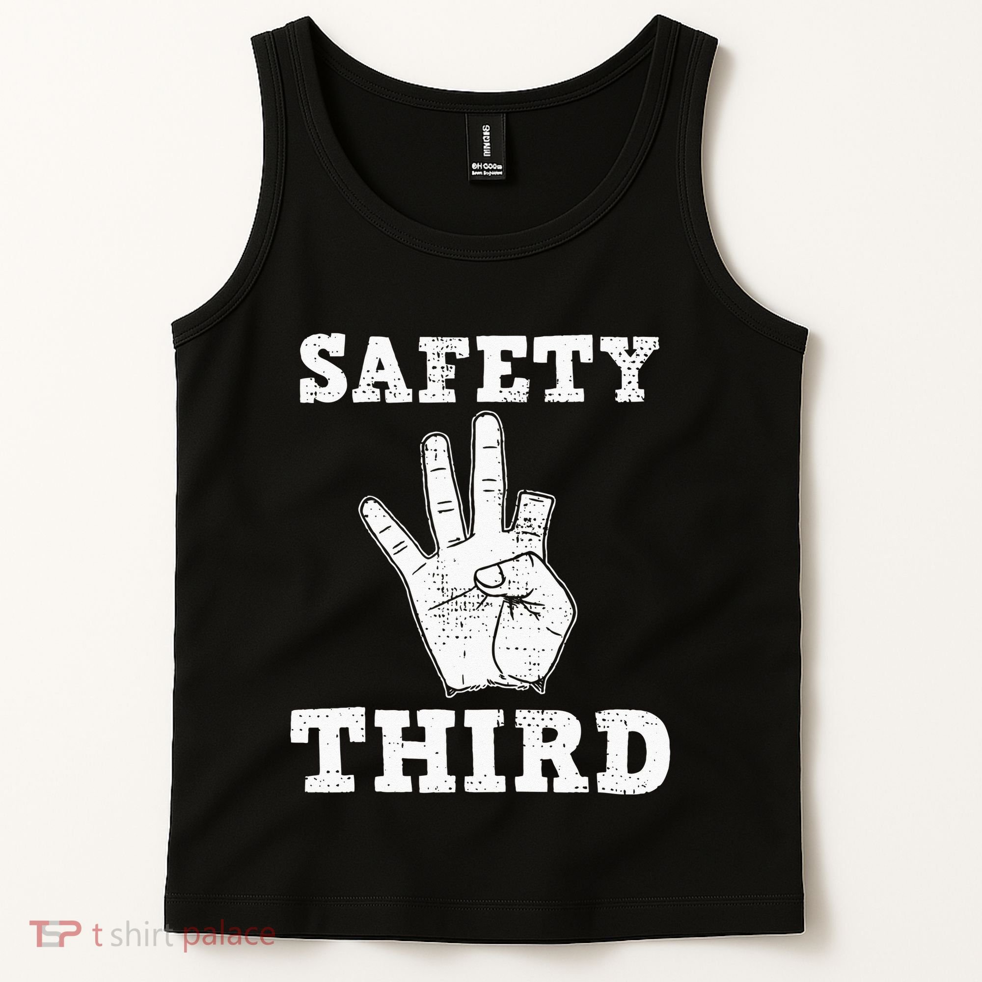 Funny Missing Finger Safety Third Fireworks July 4th Joke Tank Top
