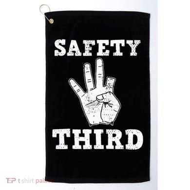 Funny Missing Finger Safety Third Fireworks July 4th Joke Golf Towel