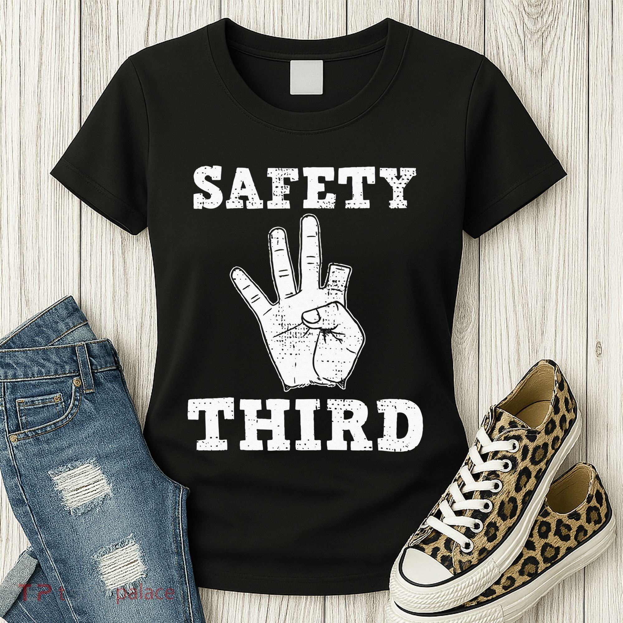 Funny Missing Finger Safety Third Fireworks July 4th Joke Women's T-Shirt