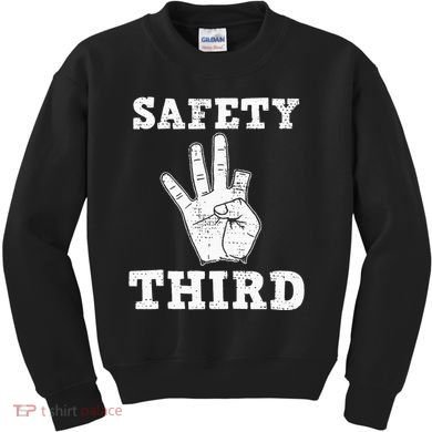 Funny Missing Finger Safety Third Fireworks July 4th Joke Kids Sweatshirt
