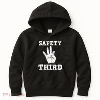 Funny Missing Finger Safety Third Fireworks July 4th Joke Kids Hoodie thumb 0