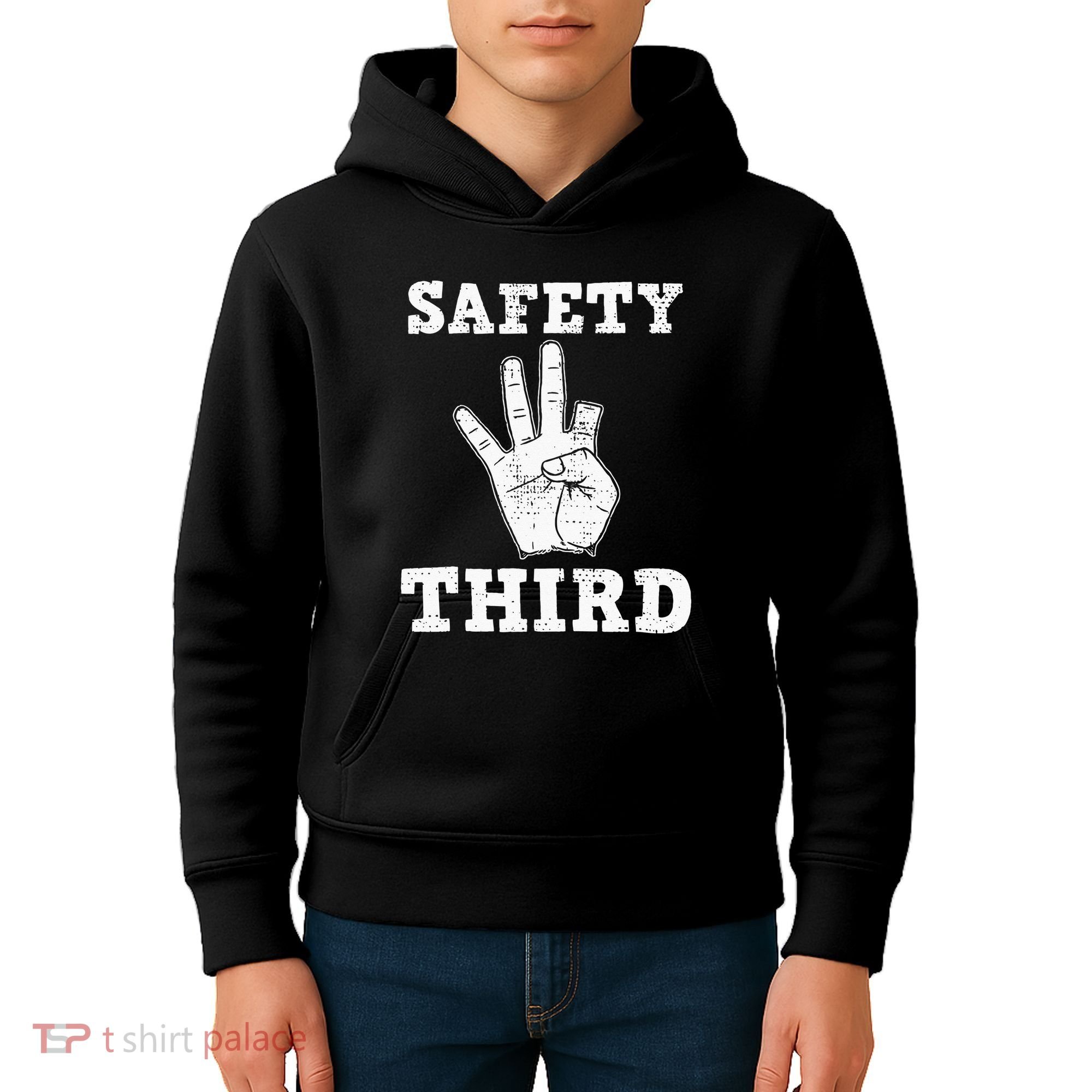 Funny Missing Finger Safety Third Fireworks July 4th Joke Kids Hoodie