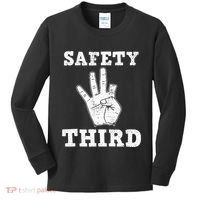 Funny Missing Finger Safety Third Fireworks July 4th Joke Kids Long Sleeve Shirt thumb 0