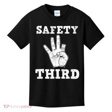 Funny Missing Finger Safety Third Fireworks July 4th Joke Kids T-Shirt
