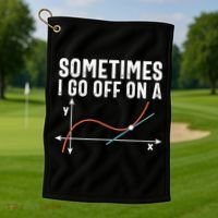 Funny Math Funny Geometry Math Humor Math Pun Math Joke Golf Towel thumb 1