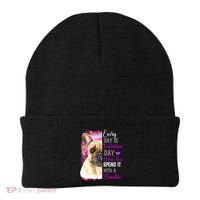 Frenchie Mom Funny Valentines Day Dog Lovers French Bulldog Gift Beanie thumb 0