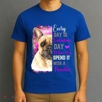 Frenchie Mom Funny Valentines Day Dog Lovers French Bulldog Gift T-Shirt thumb 3