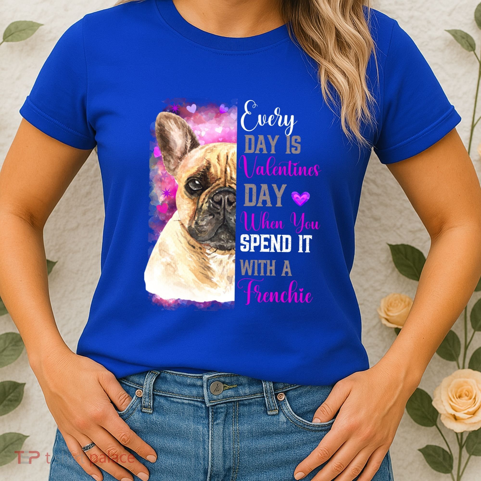 Frenchie Mom Funny Valentines Day Dog Lovers French Bulldog Gift Women's T-Shirt