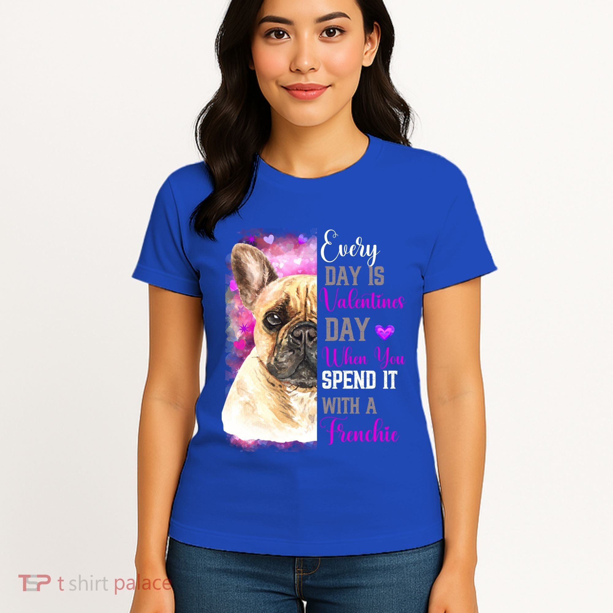Frenchie Mom Funny Valentines Day Dog Lovers French Bulldog Gift Women's T-Shirt
