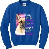 Frenchie Mom Funny Valentines Day Dog Lovers French Bulldog Gift Kids Sweatshirt thumb 0