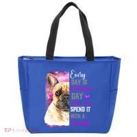 Frenchie Mom Funny Valentines Day Dog Lovers French Bulldog Gift Tote Bag thumb 0