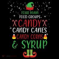 Four Main Food Groups Candy Canes Candy Corns Syrup Elf Backpack thumb 2