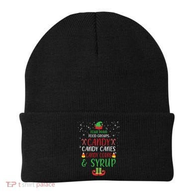Four Main Food Groups Candy Canes Candy Corns Syrup Elf Beanie