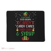 Four Main Food Groups Candy Canes Candy Corns Syrup Elf Mousepad thumb 0