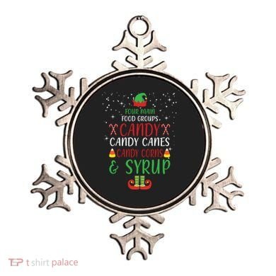 Four Main Food Groups Candy Canes Candy Corns Syrup Elf Ornament