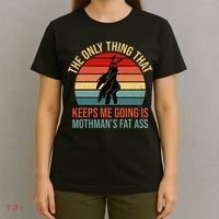 Funny Mothman Fat Ass Vintage Cryptid Funny Mothman T-Shirt thumb 4