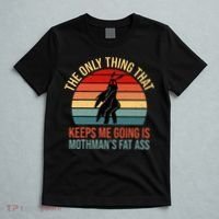 Funny Mothman Fat Ass Vintage Cryptid Funny Mothman T-Shirt thumb 5