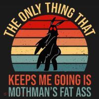 Funny Mothman Fat Ass Vintage Cryptid Funny Mothman T-Shirt thumb 7