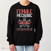 Female Mechanic Funny Car Auto Garage Women's Sweatshirt thumb 0