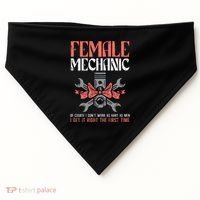 Female Mechanic Funny Car Auto Garage USA-Made Doggie Bandana thumb 0