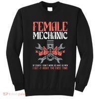 Female Mechanic Funny Car Auto Garage Sweatshirt thumb 0