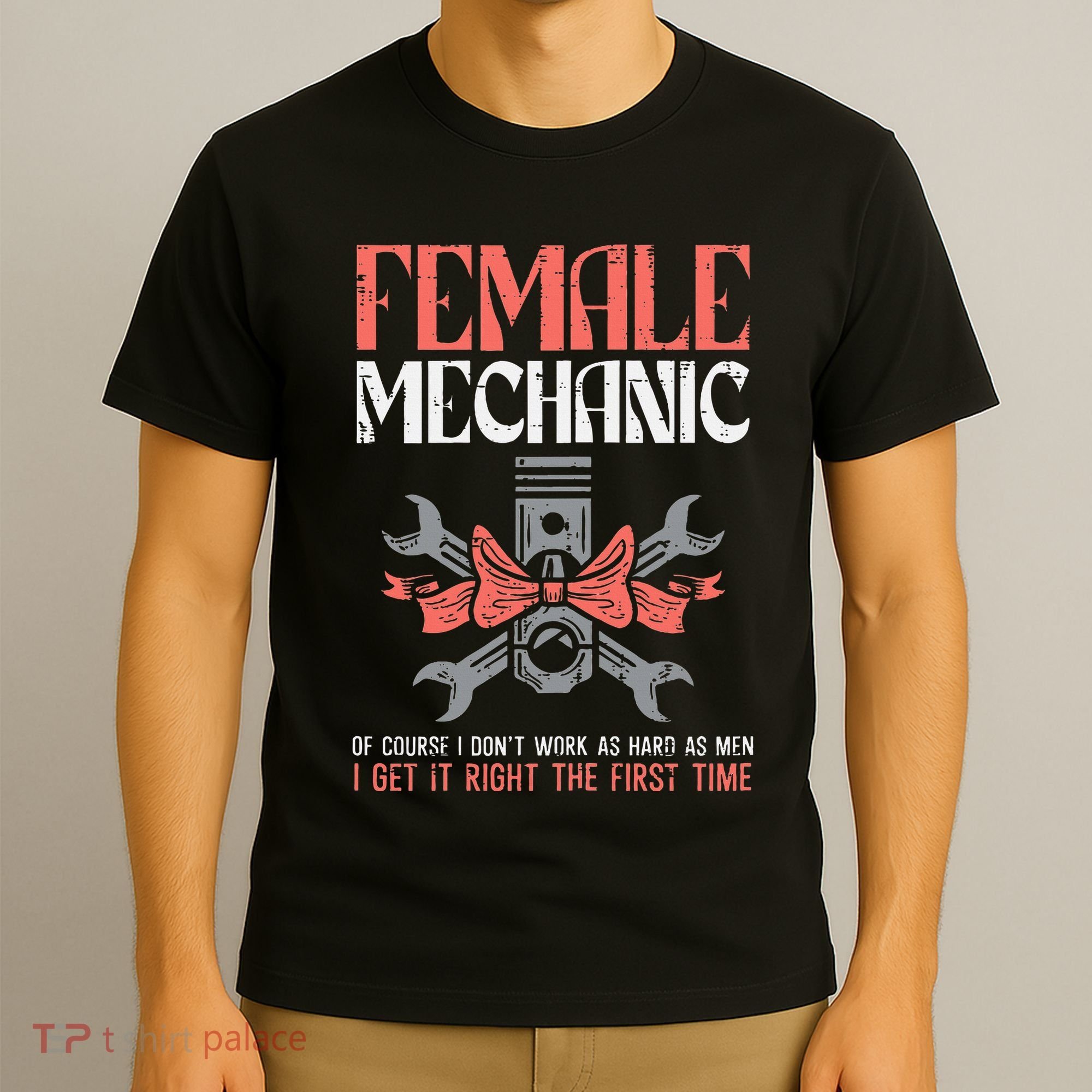 Female Mechanic Funny Car Auto Garage T-Shirt