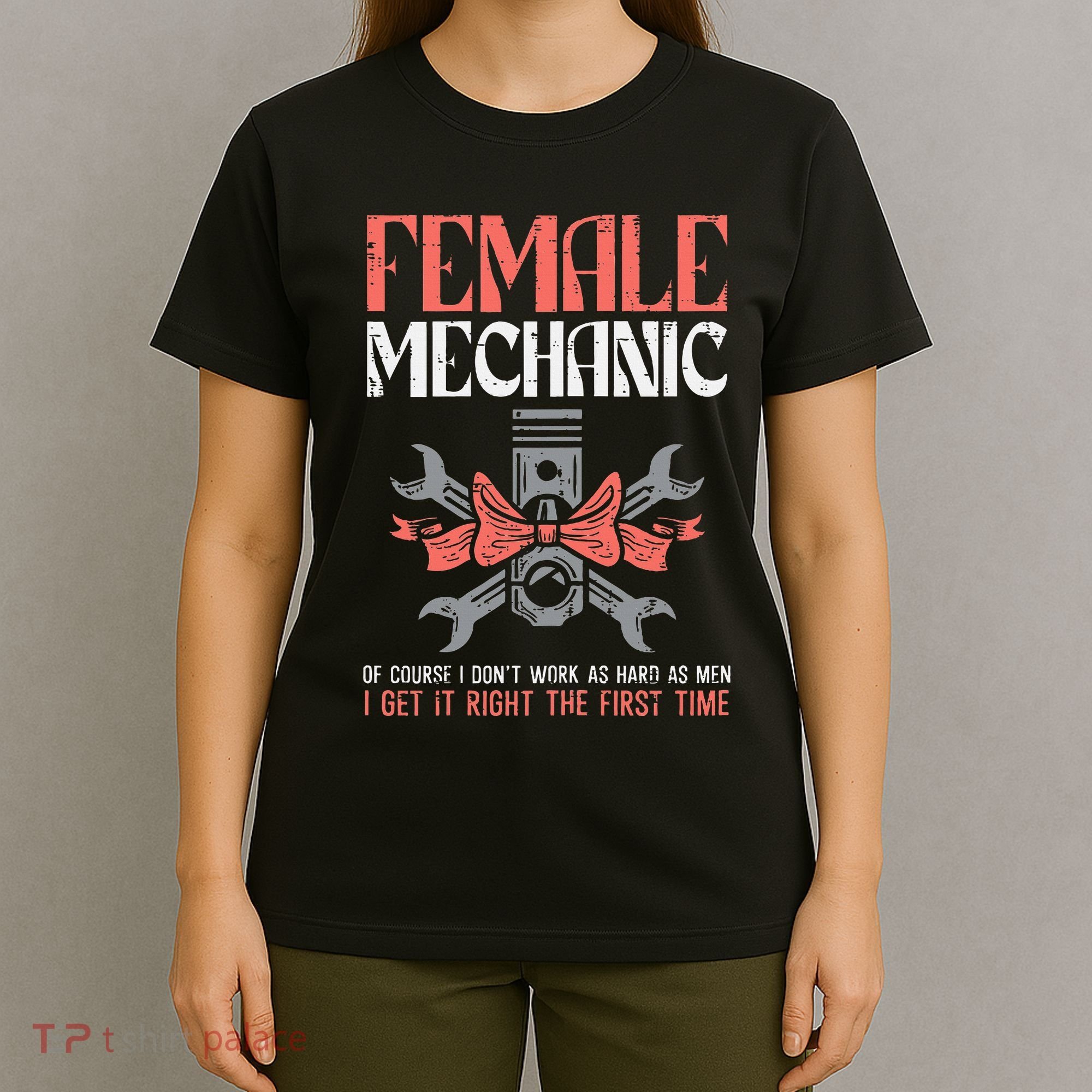 Female Mechanic Funny Car Auto Garage T-Shirt
