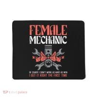 Female Mechanic Funny Car Auto Garage Mousepad thumb 0
