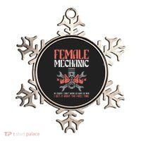 Female Mechanic Funny Car Auto Garage Ornament thumb 0